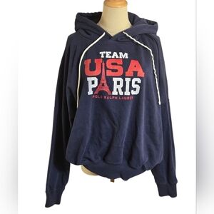 Polo Ralph Lauren Team USA Paris Olympcs Blue Hoodie Sweatshirt